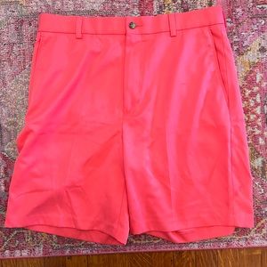 Oxford golf coral red pink super dry shorts